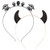 Halloween Headbands Glitter Devil Horns Ear Headband Sparkly Ghost Skull Hair Hoop for Halloween Party Costume Supplies 2pcs