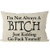 ITFRO Funny Words Im Not Always a B Just Kidding Go F Yourself Lumbar Beige Burlap Throw Pillow Case Cushion Cover Sofa Bedroom Decorative Rectangle 12x20 Inch