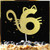 Six Years Old Kitty Cat Gold Glitter Cake Topper  6th Sweet Happy Birthday For Baby Shower Party Decorations Supplies
