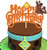 KAPOKKU Orange Single-sided Glitter Scooby doo Cake Topper for Halloween Theme Party Decoration