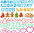 HansGo Christmas Cookie Cutters 56PCS Gingerbread Man Cookie Cutters Mold Alphabet Cookie Cutters