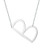 IEFWELL Silver Large B Necklace for Women - Silver Plated Sideways Initial B Letter Necklace for Women Girls Big Alphabet Initial Letter Pendant Necklace for Women Girls