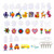 20pcs 5mm Fuse Beads Boards Clear Plastic Template Beads Pegboards and 20 Pieces Different Shapes Colorful Cards for Kids Craft Beads