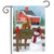 Briarwood Lane Snowy Stable Winter Garden Flag Horse Snowman 12_5 x 18