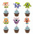 48PCS Monsters Cupcake Toppers for Kids Birthday Party Cake Decoration