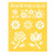 DARICE Stencil Floral Multicolor