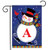 Briarwood Lane Winter Snowman Monogram Letter A Garden Flag 12_5 x 18