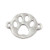 Dog Paw Connector Charms 20 Pack by JGFinds 12 Inch Wide Silver Tone