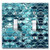 WIRESTER Double Gang Toggle Light Switch PlateWall Plate Cover - Mermaid Scales Blue Wave