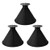 LuckyKilig Magic Scraper Round Windshield Ice Scrapers Car Windshield Snow Scraper Magic Snow Removal Tool Cone-Shaped Windshield Ice Scraper Black 3 Pack