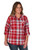 UG Apparel NCAA Alabama Crimson Tide Boyfriend Plaid CrimsonGrey Large