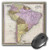 3dRose LLC 8 x 8 x 0.25 Inches Mouse Pad, Old South America Map (mp_50918_1)