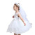 Flower Girls Veils Girls Veil Girls White Pearl Center Floral Crown First Holy Communion Veils for Girl