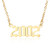 RINHOO Birth Year Number Pendant Necklace Stainless Steel Gold Number Birthday Necklace Chain Jewelry for Women Girl 2005 2002