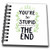 3D Rose You are So Stupid The End Funny Saying Lucky Quotes Mini Notepad 4 x 4