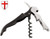 Wine Bottle Opener - Waiters Corkscrew with Foil Cutter - Professional Stainless Steel Corkscrew for Bartenders Sommelier - Corkscrew for Wine and Beer - Grand Way 3082 ESY