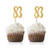 Gold Happy 83rd Birthday Cupcake Topper 24-Pack Number 83 Glitter Birthday Party Cupcake Toppers Decorations