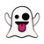 Ghost Emoji Enamel Pin by Real Sic  Halloween Pins Series - Cute Snapchat Ghost Emoji Pin for Backpacks Jackets Hats   Tops