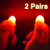 OUERMAMA 2 Pairs Red Magic Finger Light Up Thumb Tips LED Finger Lamp Thumbs Light Party Magic Tricks