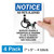 SmartSign Service Animals Specifically Trained to Aid A Person with A Disability are Welcome Label  5 x 7 Polyester with SuperStick Adhesive Pack of 4