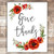 Give Thanks Floral Art Print - Unframed - 8x10