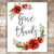 Give Thanks Floral Art Print - Unframed - 8x10