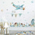 Airplane Wall Stickers Watercolor Plane Clouds Wall Decals for Boys Room Cartoon Aircrafts Cloudy Wall Decals Vinyl Removable Wall Decor Murals for Nursery Bedroom Kids Room