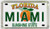 Miami Florida License Plate Acrylic Small Fridge Collector's Souvenir Magnet 2" X 1.25"