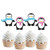 24Pcs Glitter Penguin Cupcake Toppers Winter Baby Birthday Cake Topper Waddle it be Gender Reveal Party Cupcake Topper Penguin Baby Shower Decoration