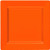 Premium Plastic Square Plates | Orange Peel | 7.25" | Party Supply