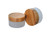 TOPWEL 50ML50g Frosted Glass with Bamboo Lid Empty Refillable Cosmetic Cream Jar Pot Bottle Container 1PCS