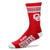 For Bare Feet NCAA 4 Stripe Deuce Crew Youth Socks-Oklahoma Sooners-Youth