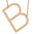 HUAN XUN Big Initial B Necklaces Stainless Steel Jewelrys Name 18k Plated Color HUAN XUN Big Initial B Necklaces Stainless Steel Jewelrys Name 18k Plated Color