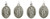 Lot of 4 St Expedit 1 Inch Silver Tone Catholic Patron Saint Medal