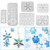 Juanya 6 Pack Snowflake Resin Casting Molds Silicone Snowflake Jewelry Pendant Epoxy Resin Mold for DIY Jewelry Making Earring Necklace Christmas Ornament Home Decoration