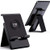 ELV Adjustable Cell Phone Stand - Foldable Portable Holder Cradle for Desk Desktop Charging Dock - for Android iPhone iPad Tablets eReaders Smartphones Black