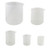 Tegg Measure Cup 5PCS 50ml 100ml 250ml 500ml 1000ml Clear Durable Plastic Graduated Laboratory Beaker Measuring Jug Measure Mug Liquid Container