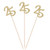 Pack of 10 Gold Glitter 25th Birthday Centerpiece Sticks Number 25 Table Topper Age Letter Decorations