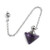 Jovivi Natural Amethyst Quartz Healing Crystal Pendulum for Dowsing Divination Pointed Cone Reiki Chakra Gemstone Pendulum Pendant with Chain