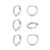 925 Sterling Silver Small Hoop Earrings Cubic Zirconia Cartilage Hoop Earrings3 Pairs 8mm Piercing Earrings Ear Cuff Tiny Huggie Hoop Earrings for Women Girls Men