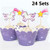 Cha Long 24 Sets Unicorn Cupcake Toppers + Unicorn Cupcake Wrappers, Unicorn Party Supplies Favor Decoration