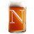 Etched Monogram 16oz Can Glass for Soda or Beer Letter N