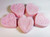 5 pc Guest Sized Set - Fancy Gift Box - Carnation Scented Goat Milk   Shea Soap Heart Shapes