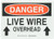 Brady 25557 14 Width x 10 Height B-401 Plastic Black and Red on White Electrical Hazard Sign Header Danger Legend Live Wire Overhead with Picto Brady 25557 14 Width x 10 Height B-401 Plastic Black and Red on White Electrical Hazard Sign Header Danger Legend Live Wire Overhead with Picto