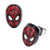 Marvel Comics Girls Spider Man Base Metal Face Stud Earrings Red One Size