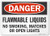 SmartSign Danger - Flammable Liquids No Smoking Matches Or Open Lights Sign  10 x 14 Plastic