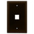 Legrand - On-Q WP3401BR 1Gang, 1Port Wall Plate, Brown