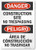 SmartSign Danger - Construction Site No Trespassing Bilingual Sign  10 x 14 Plastic