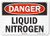 SmartSign Danger - Liquid Nitrogen Sign  7 x 10 3M Reflective Aluminum