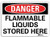 SmartSign Danger - Flammable Liquids Stored Here Sign  7 x 10 3M Reflective Aluminum